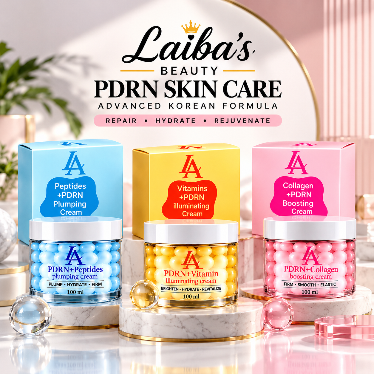 PDRN Moisturising Korean Glass Skin Cream (100 ML)
